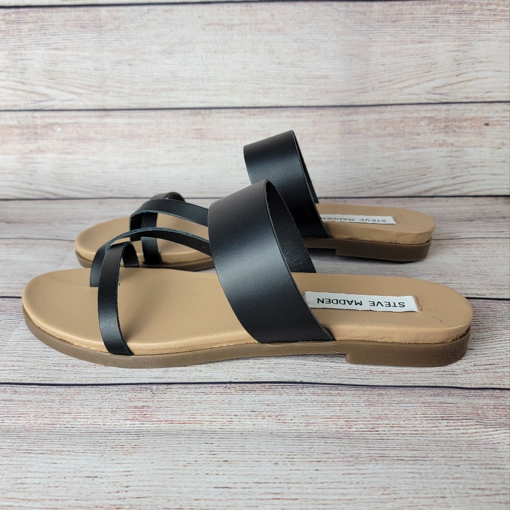 Steve Madden Dario Black Sandals